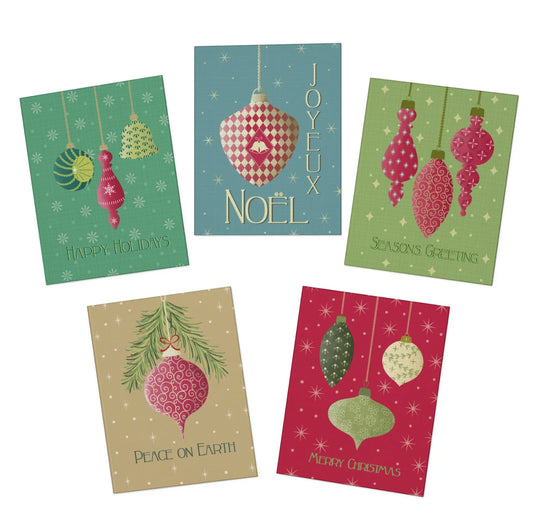 🎄New Vintage Ornaments Greeting Cards 🎄
