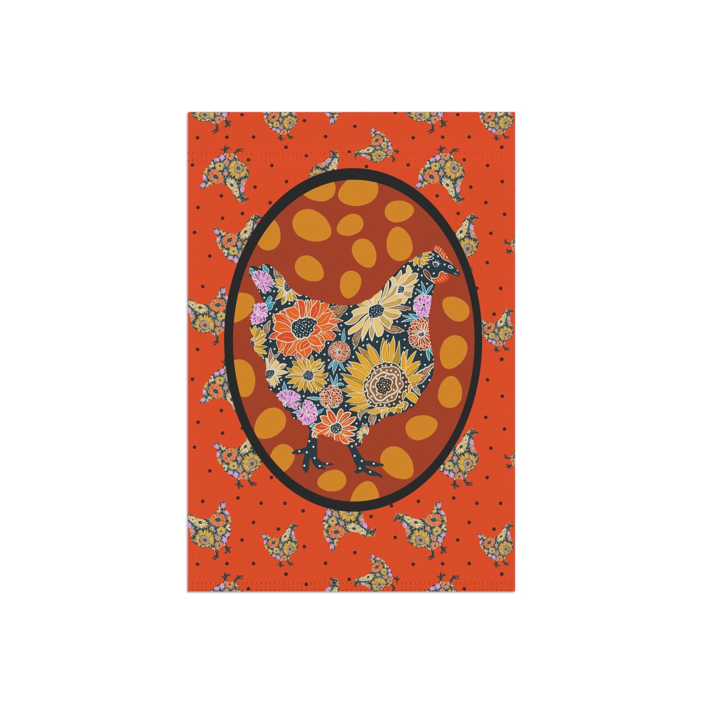 Floral Chicken Garden Banner