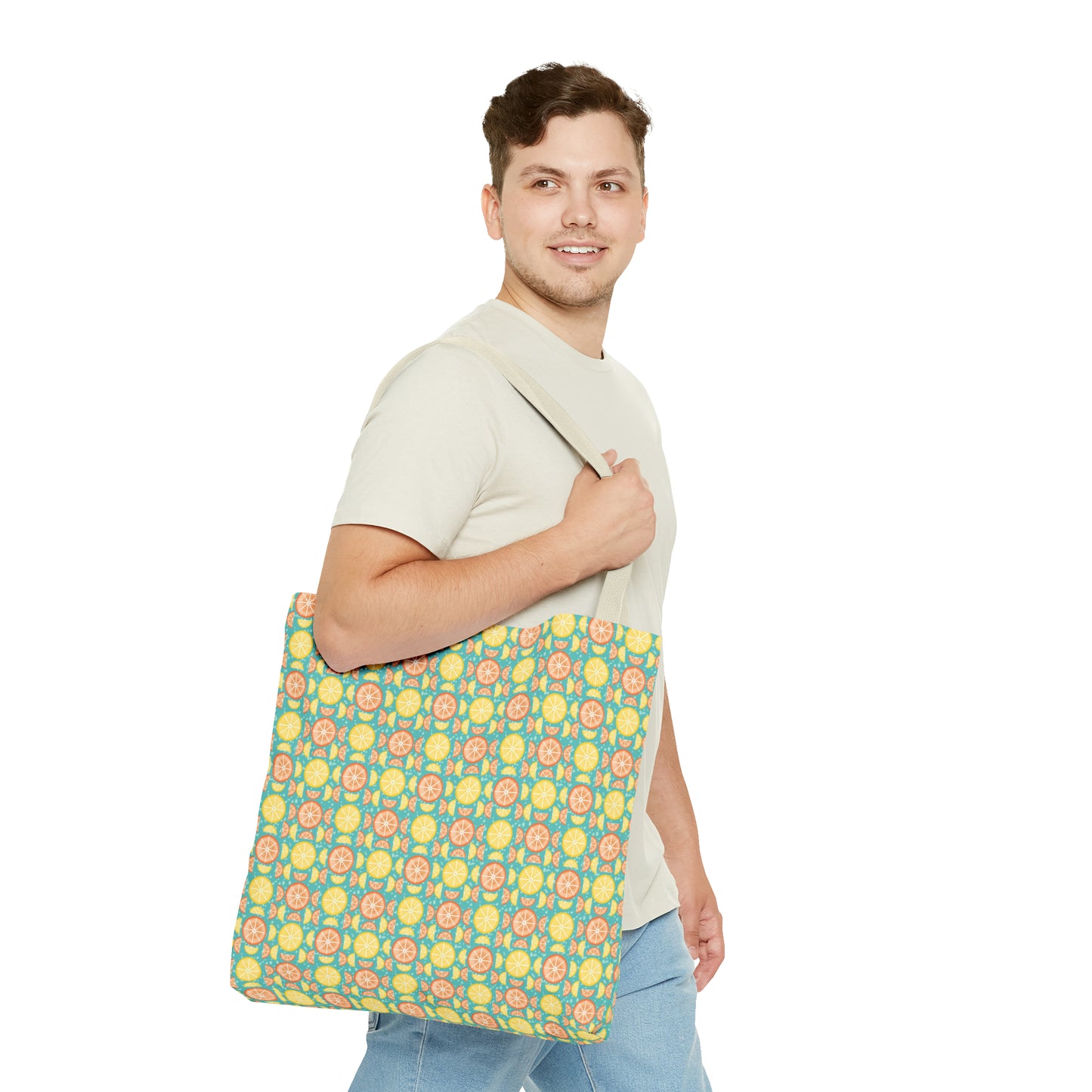 Citrus Slices Geometric Tote Bag - Carry Your Essentials in Style