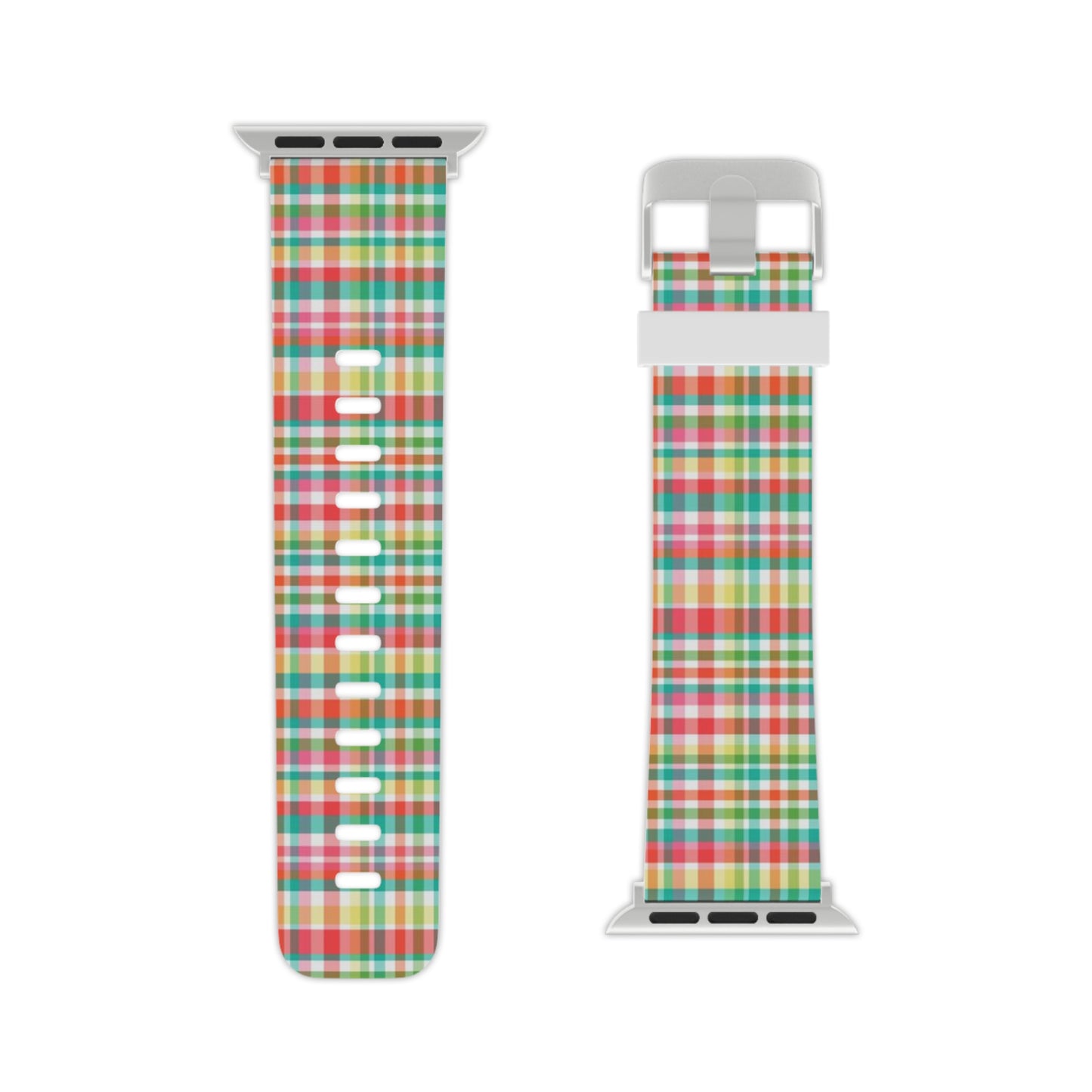 Hibiscus Garden Plaid Watch Band for Apple Watch