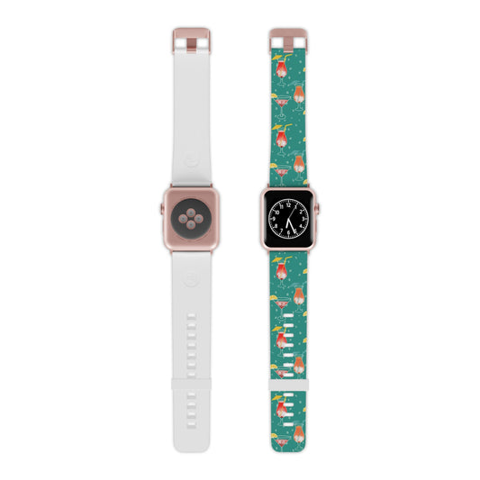 Cocktails: Colorful Apple Watch Band with Lemon Slices and Umbrellas