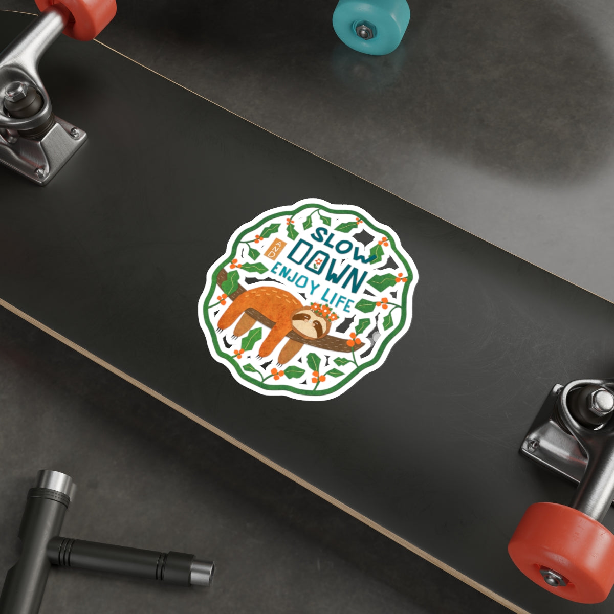 Sloth Collage Die Cut Sticker