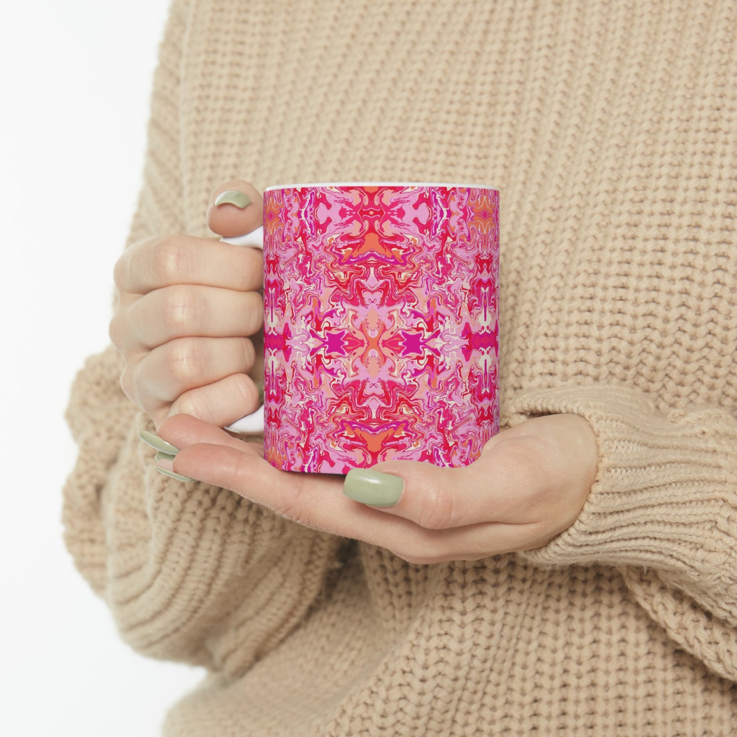 Boho Bougainvillea Garden Ceramic 11 oz Ceramic Mug