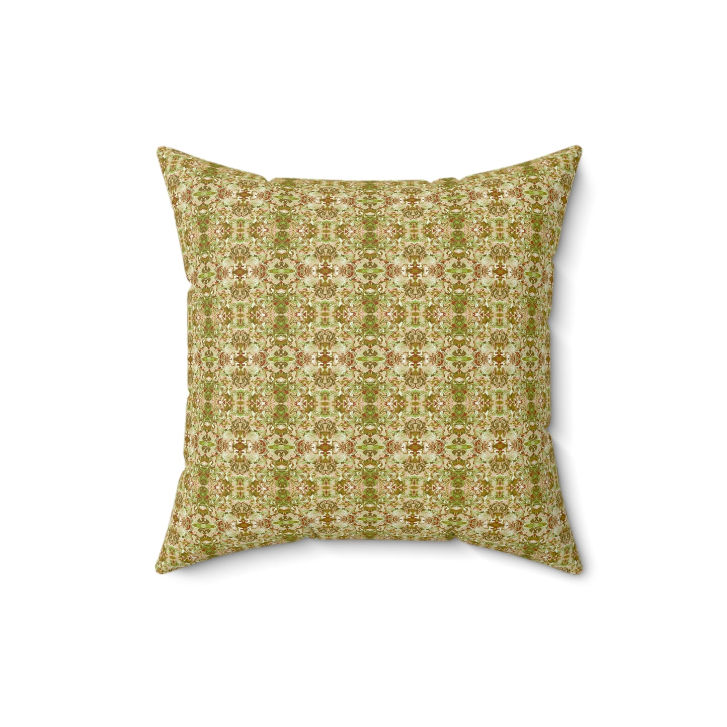 Boho Tea Garden Square Throw Pillow