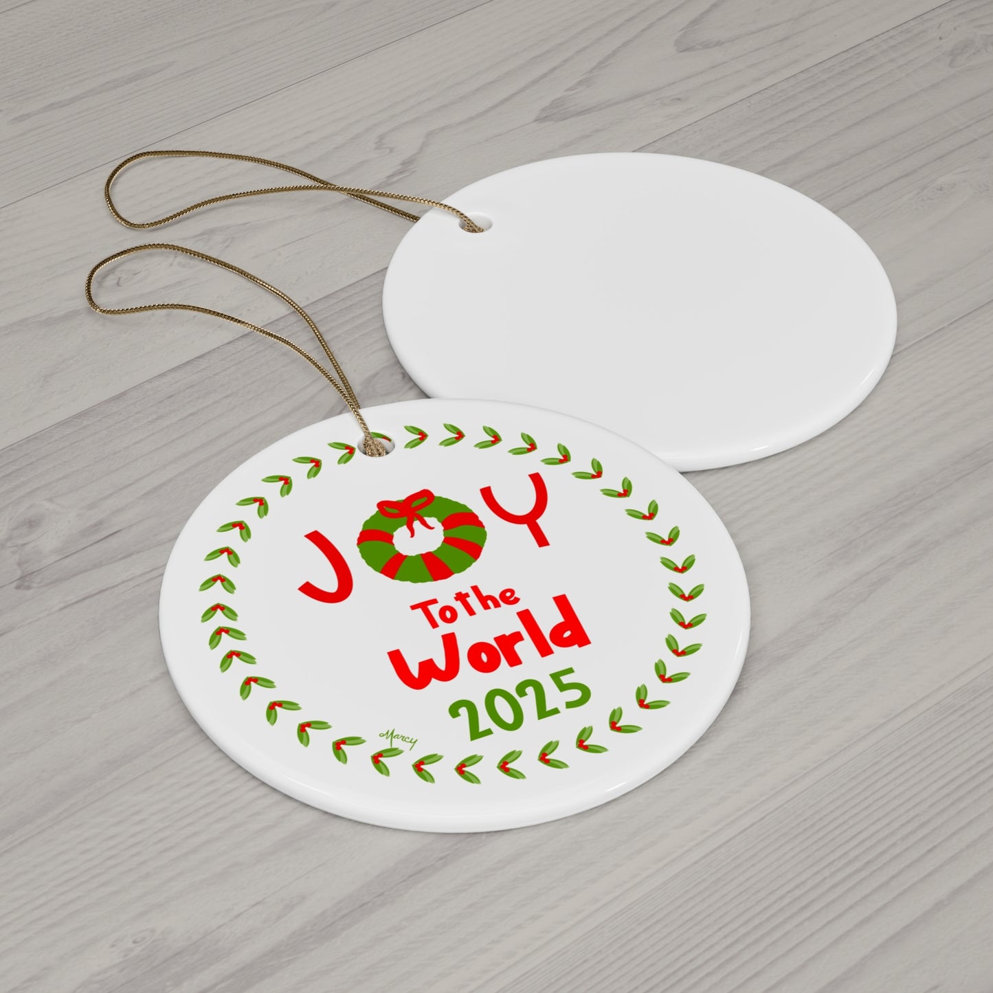 Joy to the World 2025 Ceramic Ornament