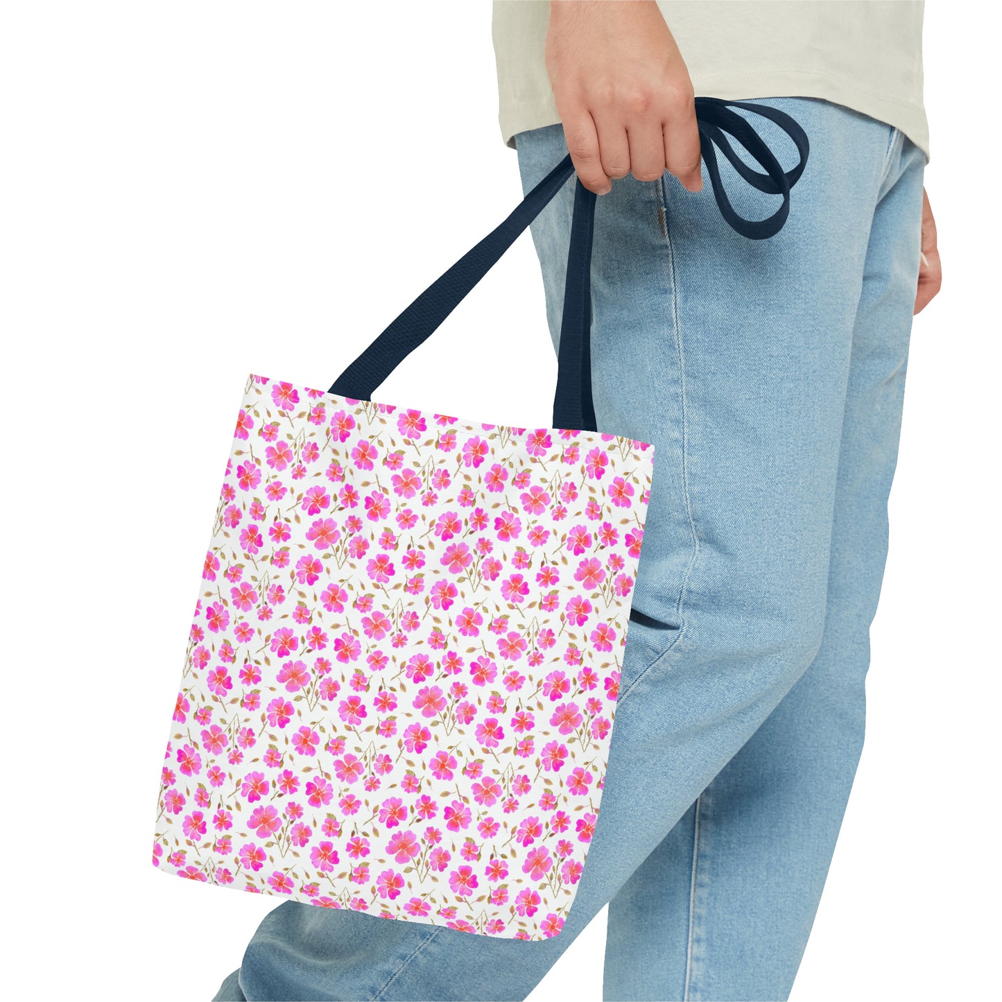 Hot Pink Wild Roses Tote Bag