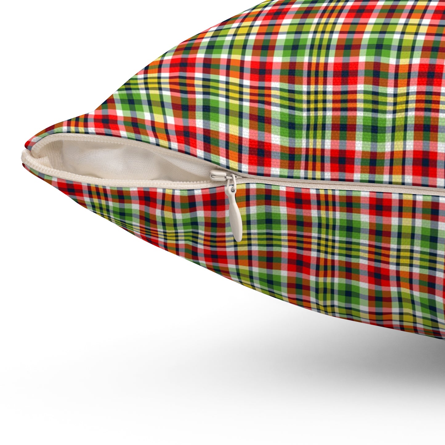Very Merry Plaid Spun Polyester Square Pillow