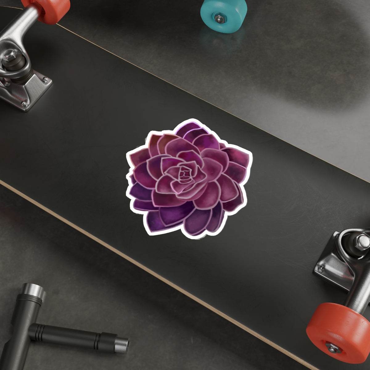 Succulent of the Month, February, Die-Cut Sticker, Echeveria Succulent, Purple