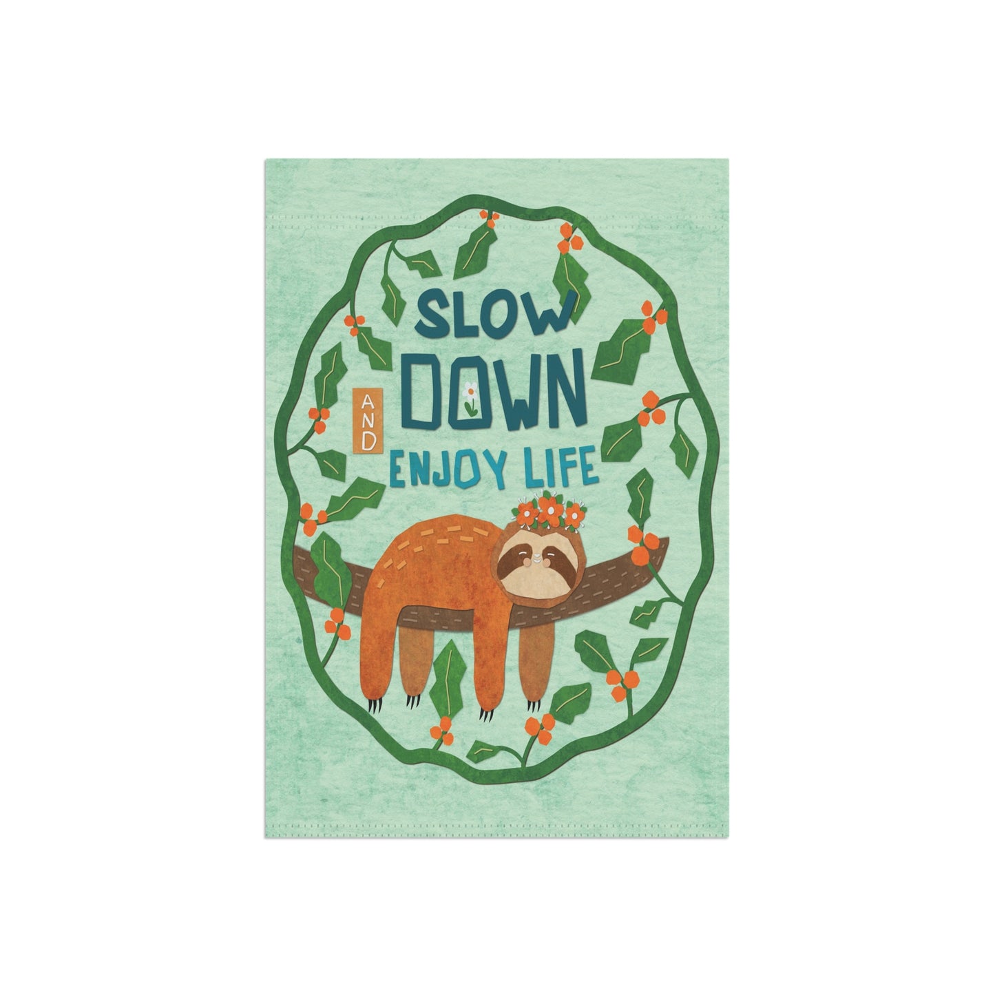 Sloth Collage Garden Banner