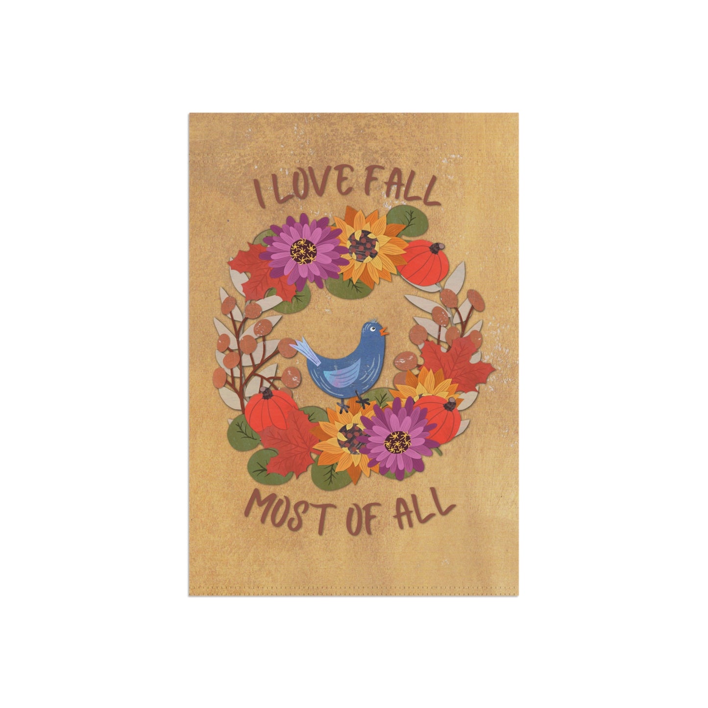 I Love Fall Most of All Autumn Wreath Collage Hello Autumn Garden Banner