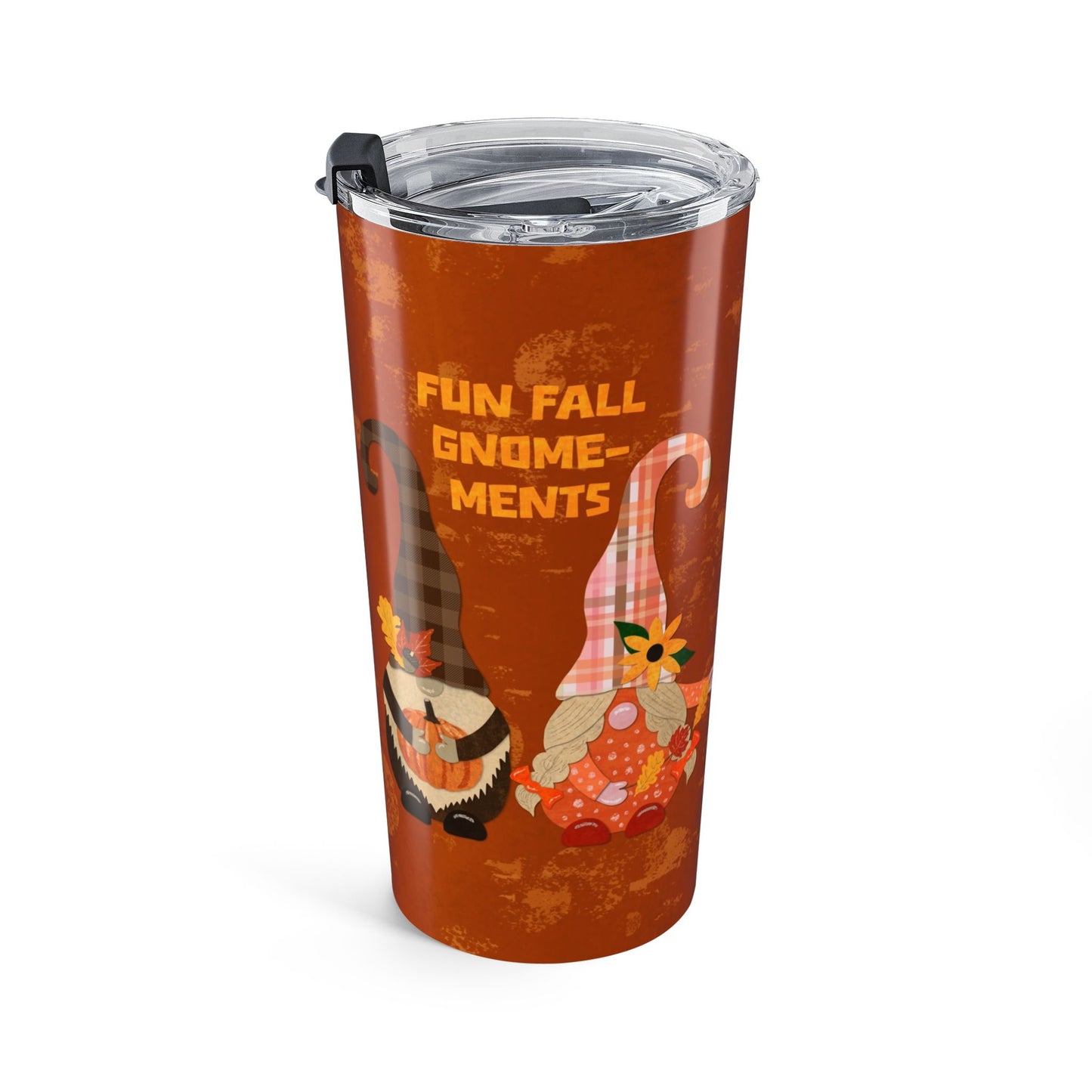 Fun Fall Gnome-ments Collage Tumbler