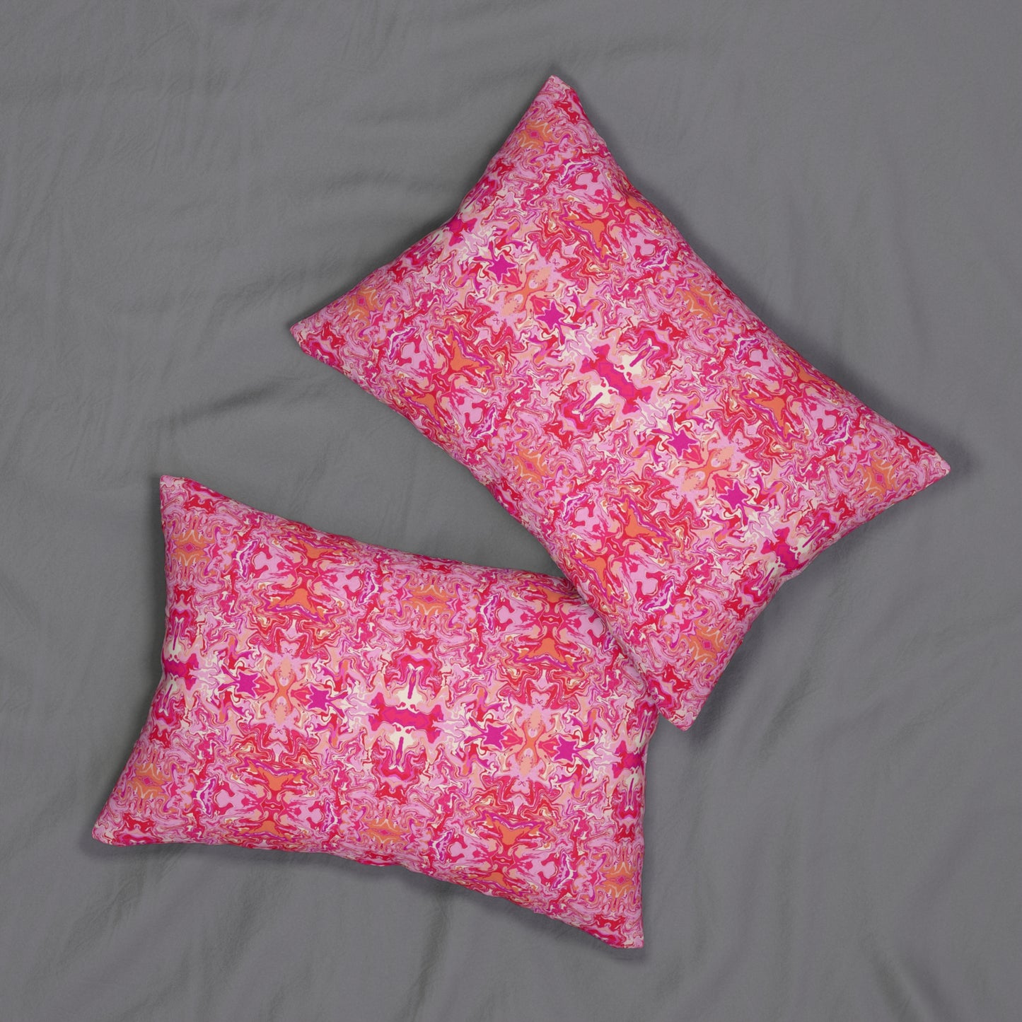 Boho Bougainvillea Garden Spun Polyester Lumbar Pillow