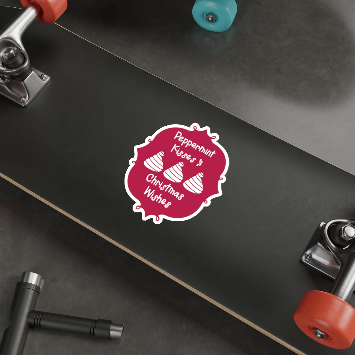 Peppermint Kisses Die-Cut Stickers