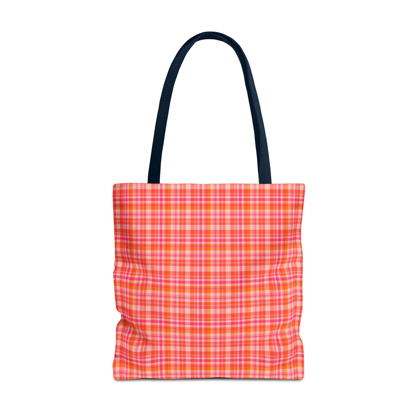 Pink Sunset Plaid Tote Bag