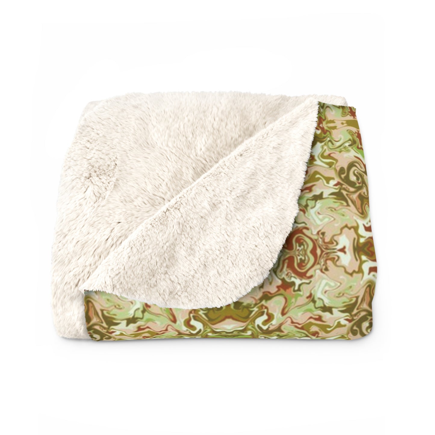 Boho Tea Garden Sherpa Fleece Blanket