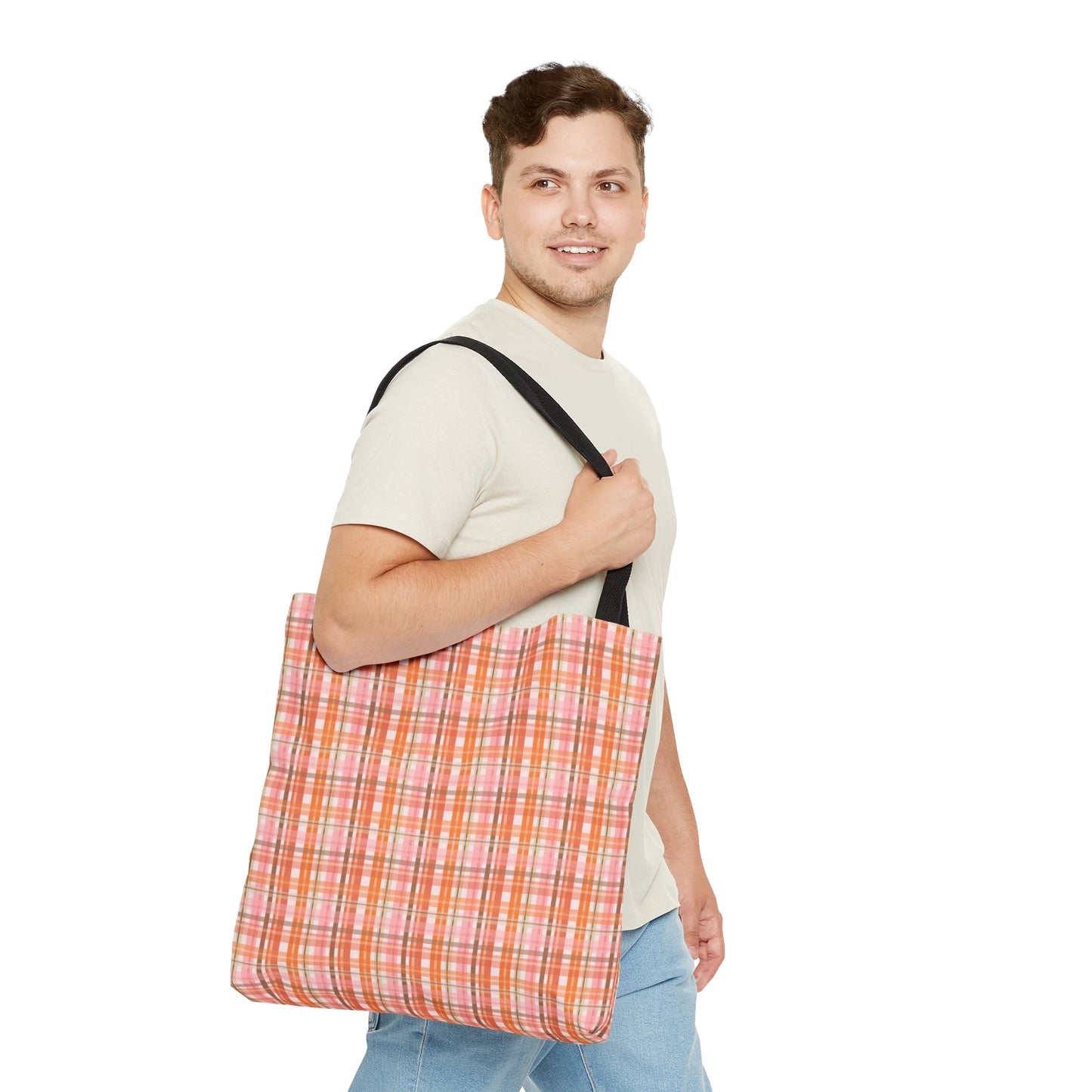 Soft Autumn Plaid Tote Bag