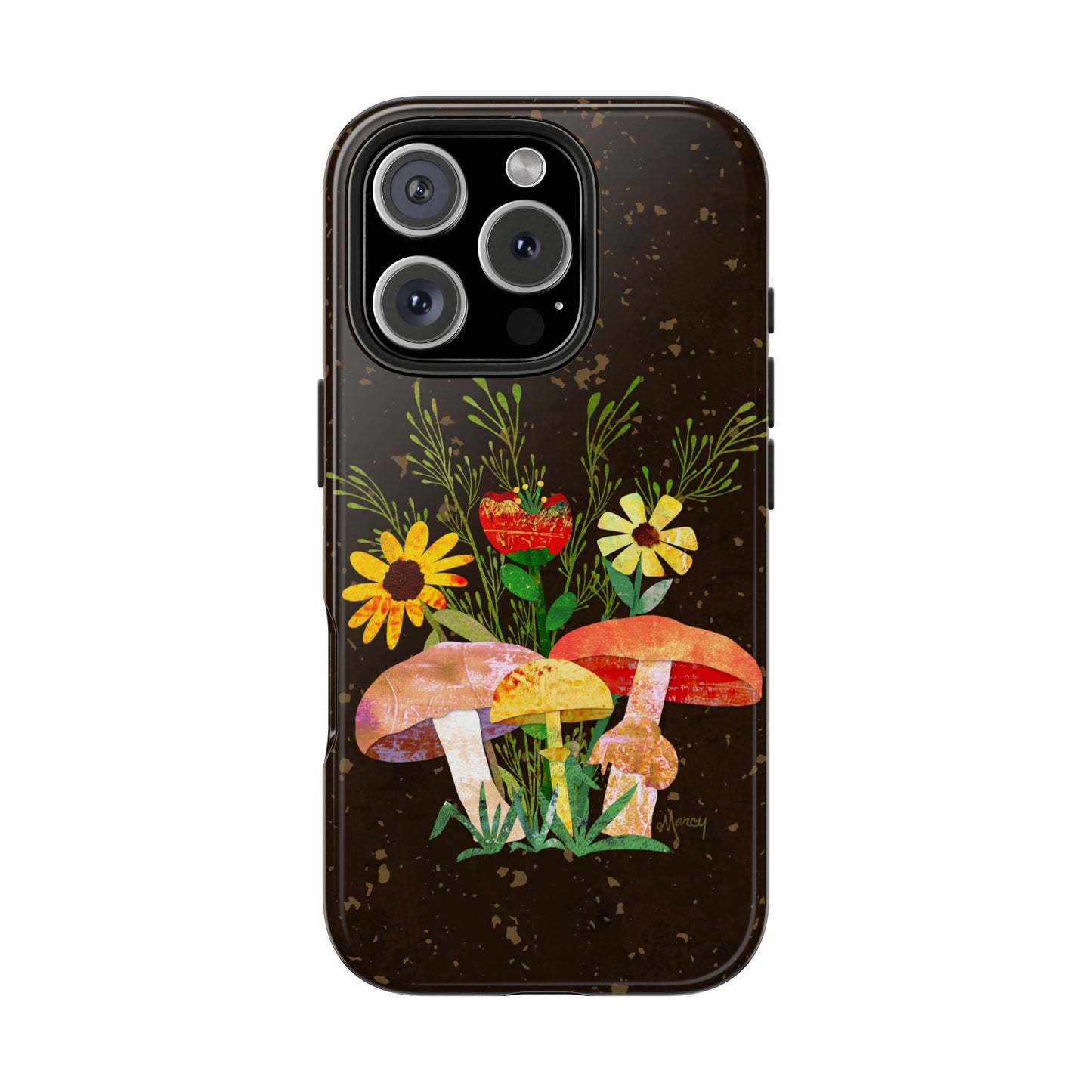 Shrooms n Fleurs Collage Collage Tough Phone Cases