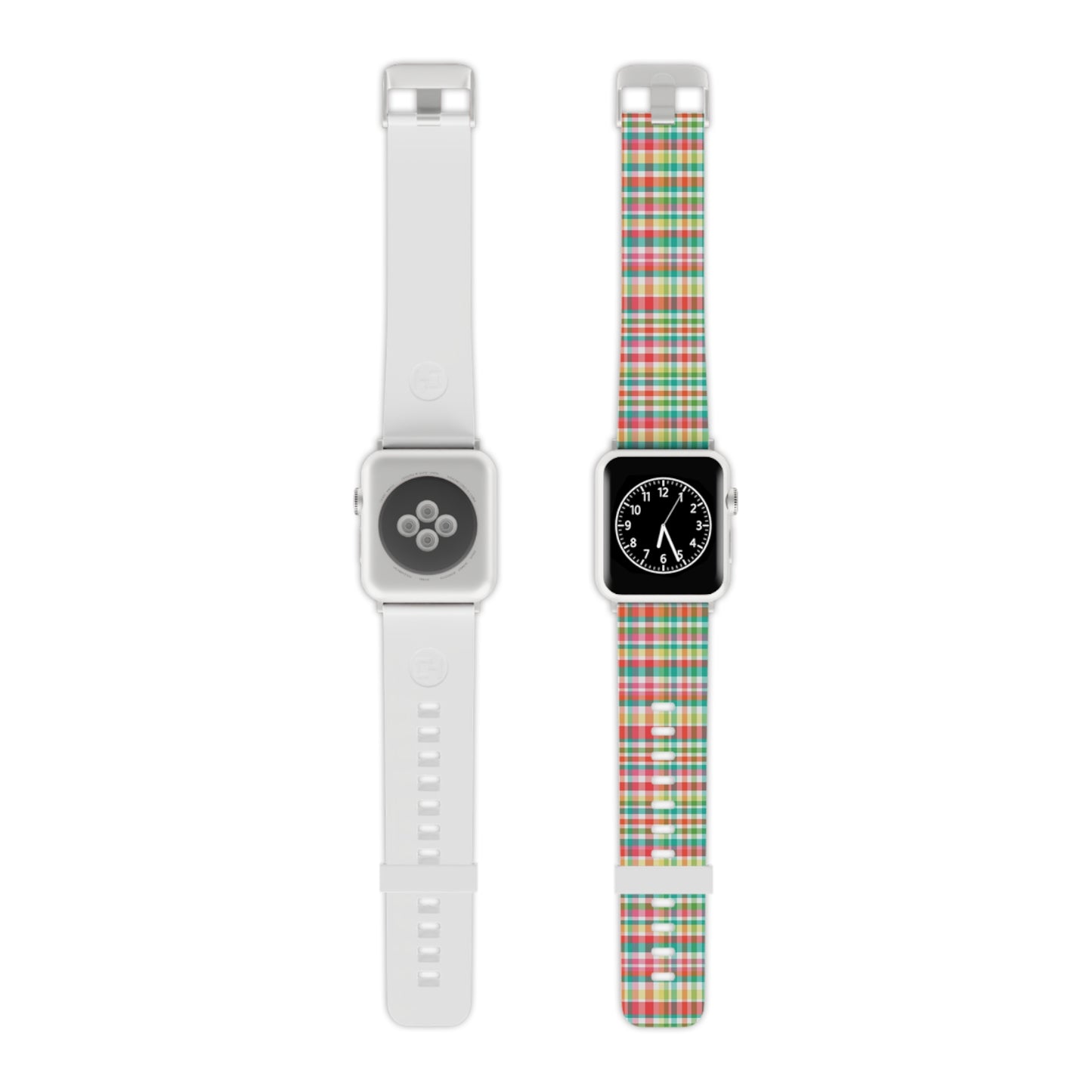 Hibiscus Garden Plaid Watch Band for Apple Watch