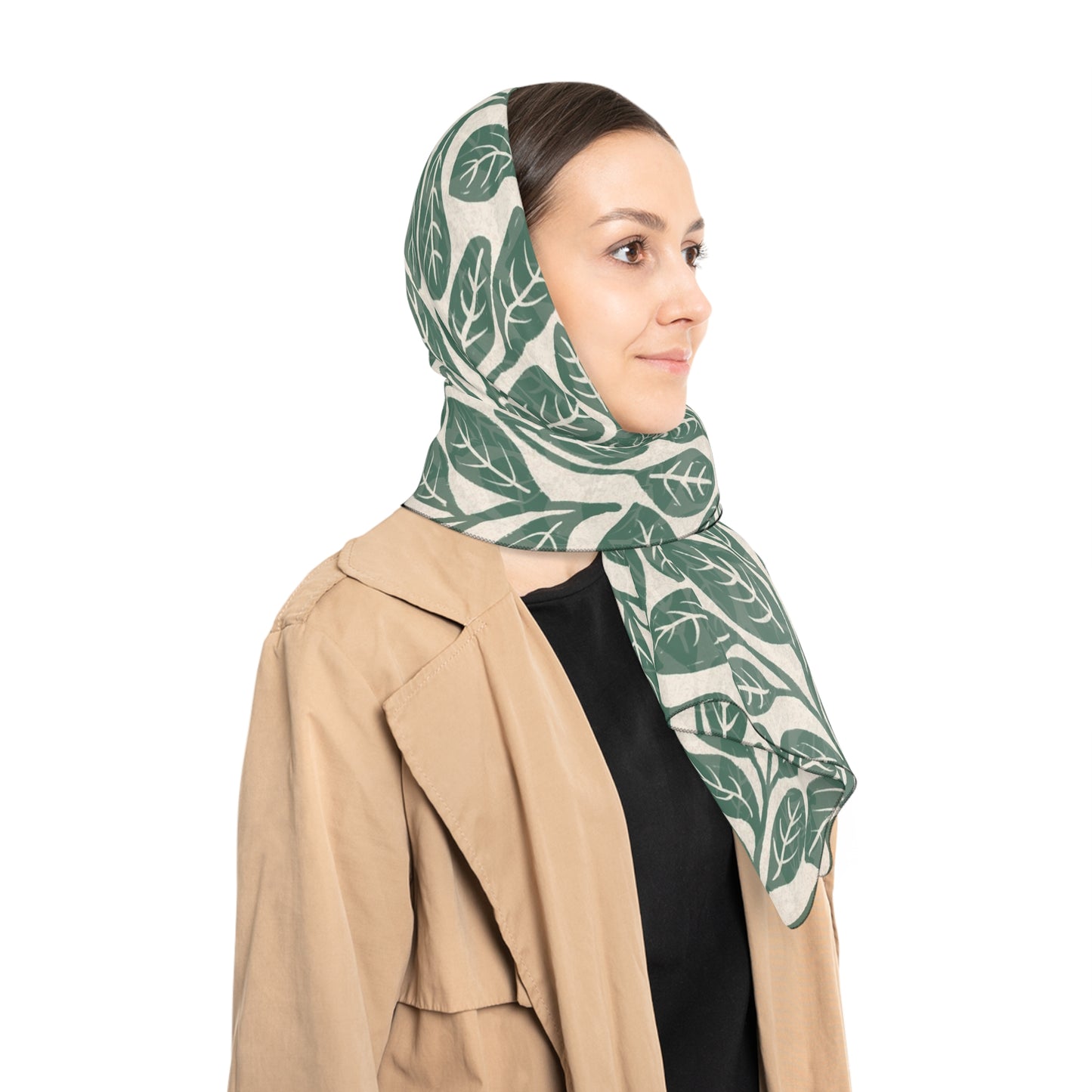 Sassafras Leaves Square Poly Scarf