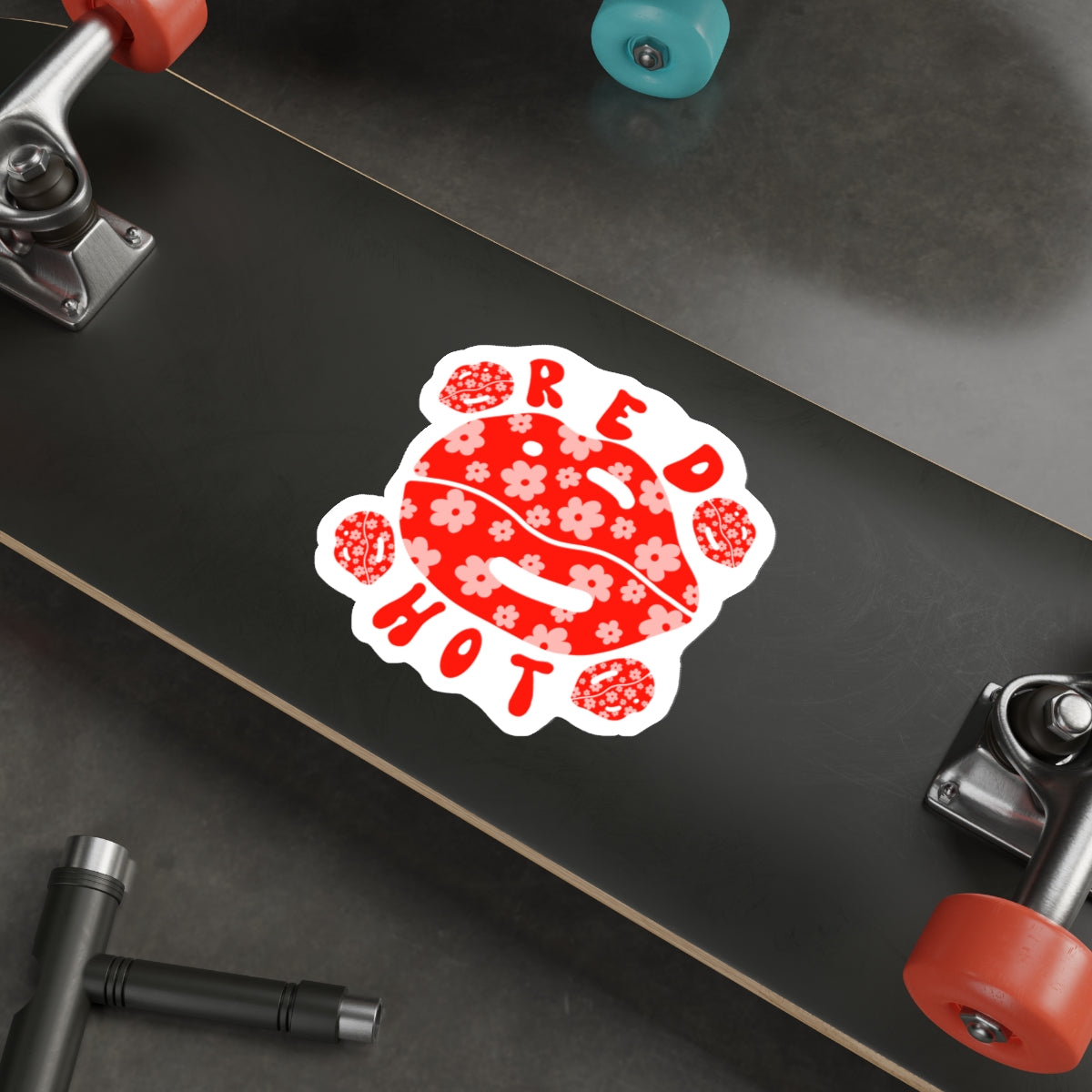 70s Groove Red Hot Lips Die Cut Sticker