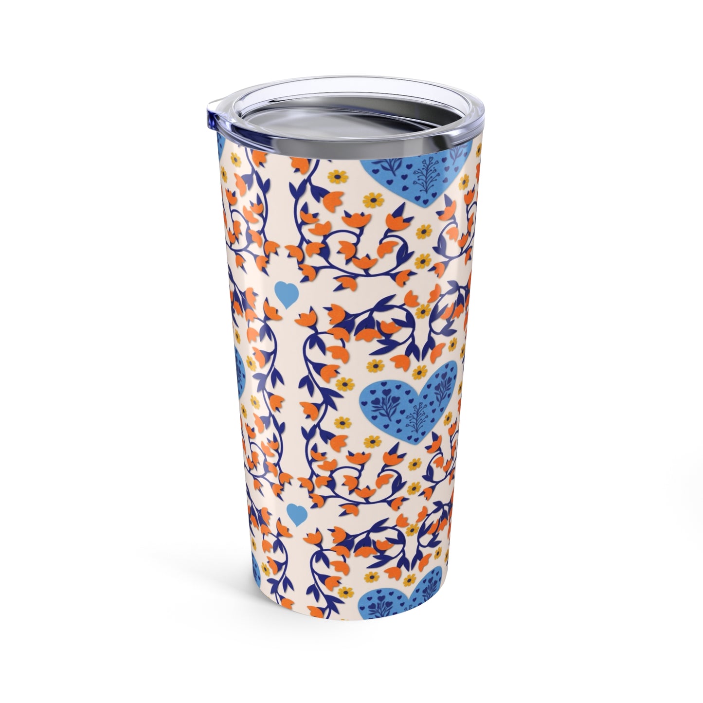 Hygge Hearts and Flowers Tumbler