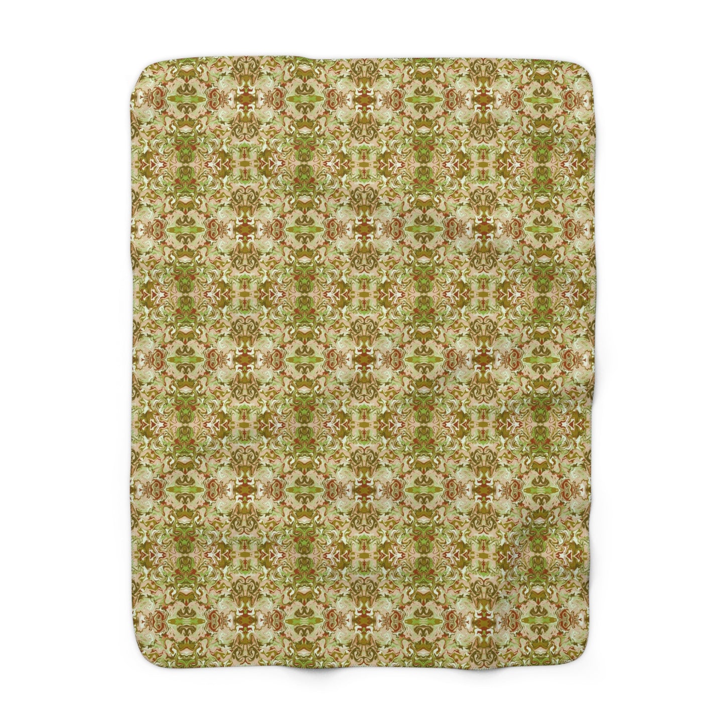 Boho Tea Garden Sherpa Fleece Blanket