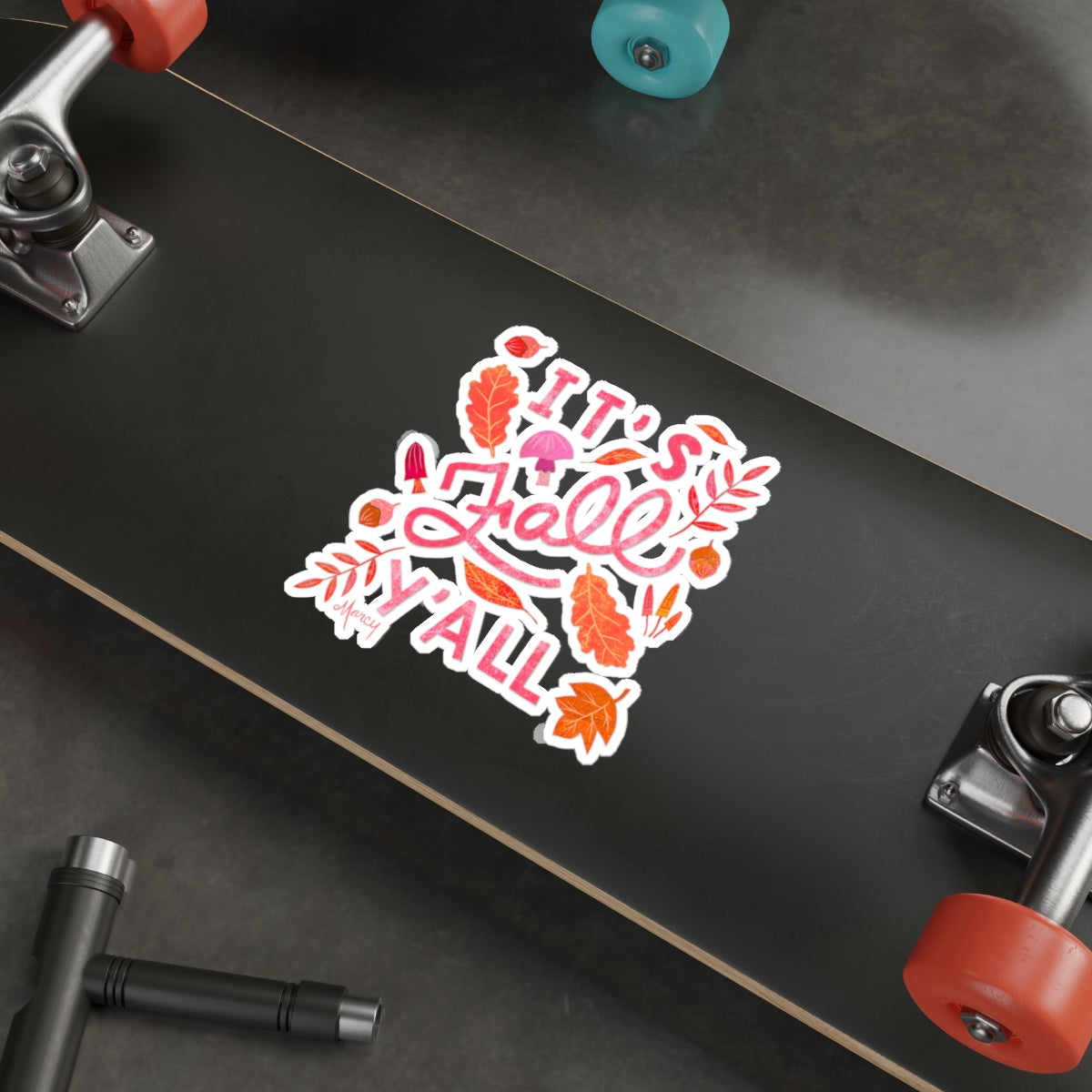 It’s Fall Y’all Collage Die Cut Sticker