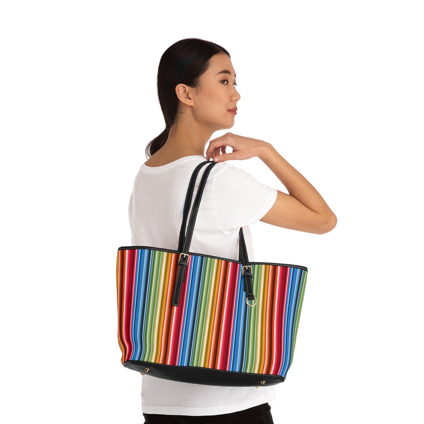 Frida Serape Faux Leather Shoulder Bag