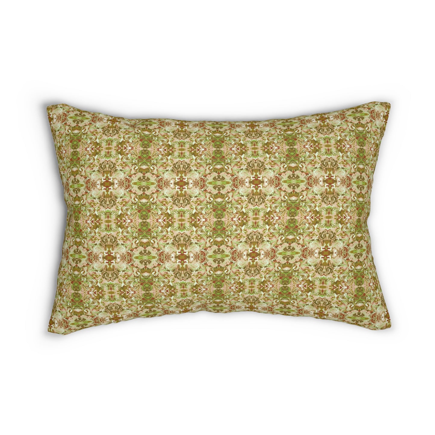 Boho Tea Garden Spun Polyester Lumbar Pillow