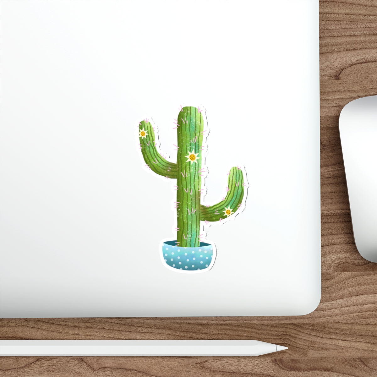 Frida Cactus Potted Saguaro Cactus Die-Cut Stickers