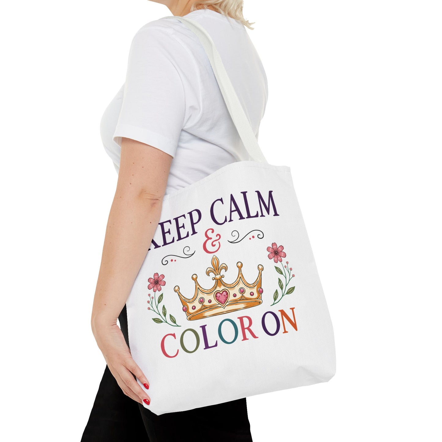 Keep Calm & Color On Tote Bag