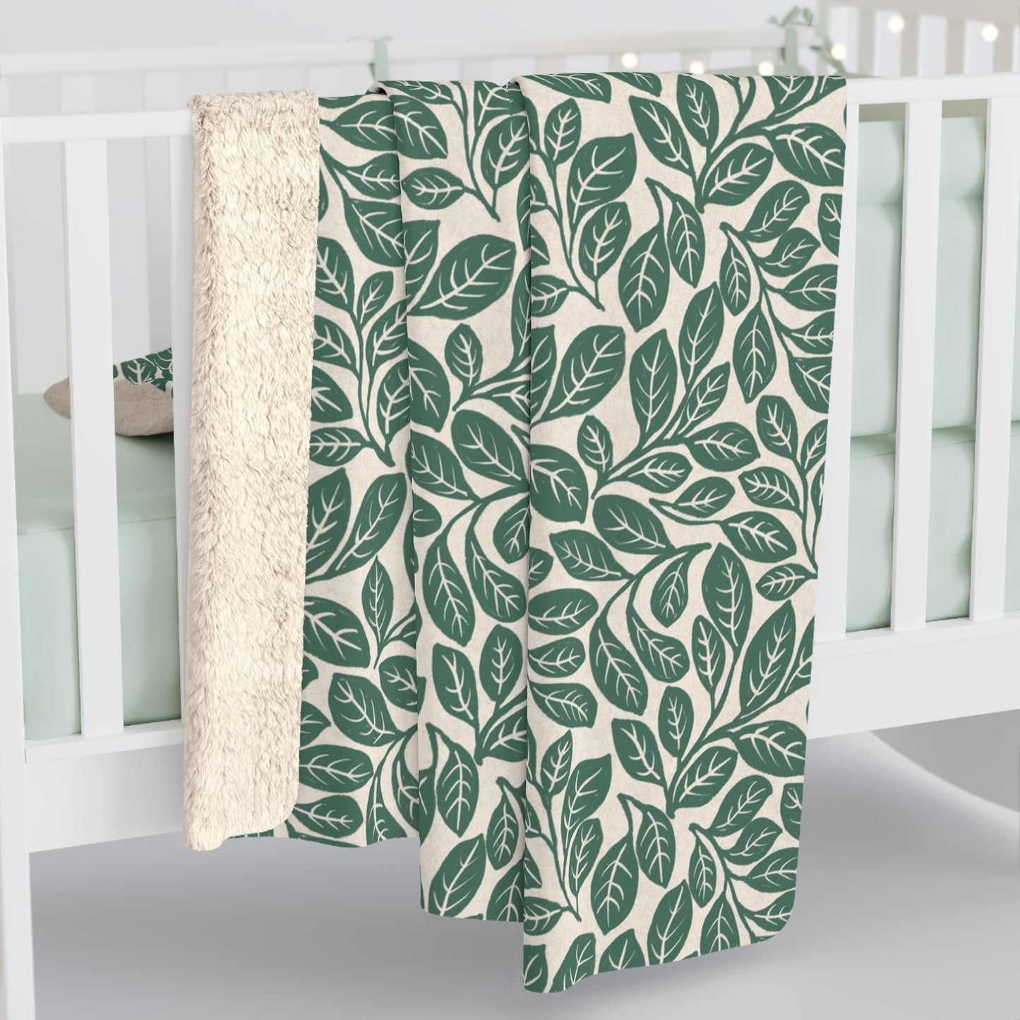 Sassafras Leaves Sherpa Fleece Blanket