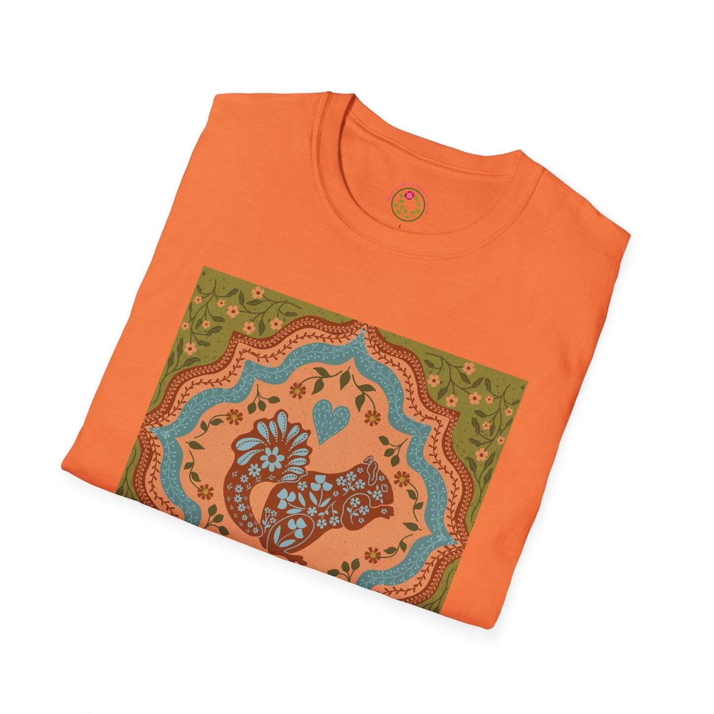 Scandi Woodland Squirrel Softstyle T-Shirt