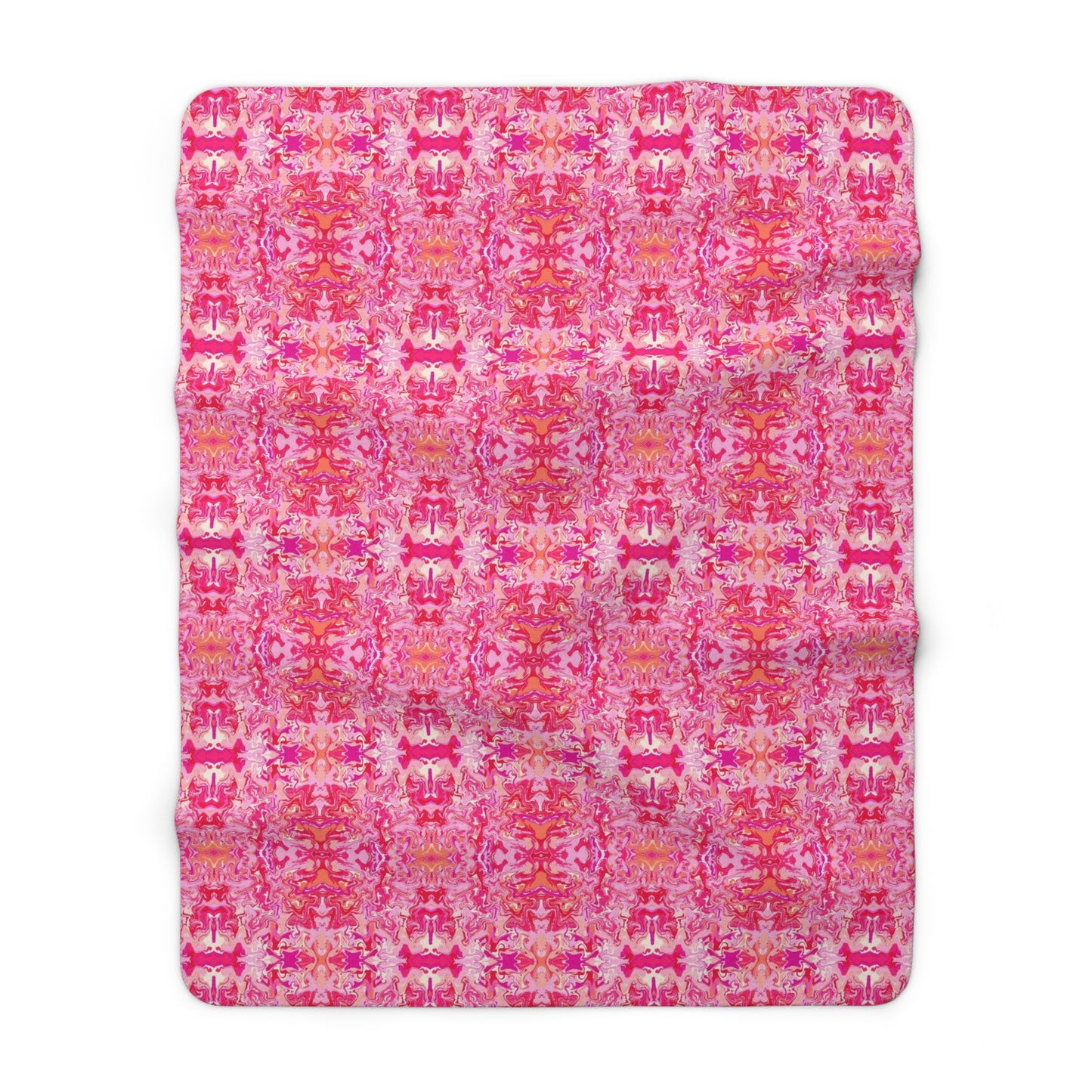 Boho Bougainvillea Garden Sherpa Fleece Blanket