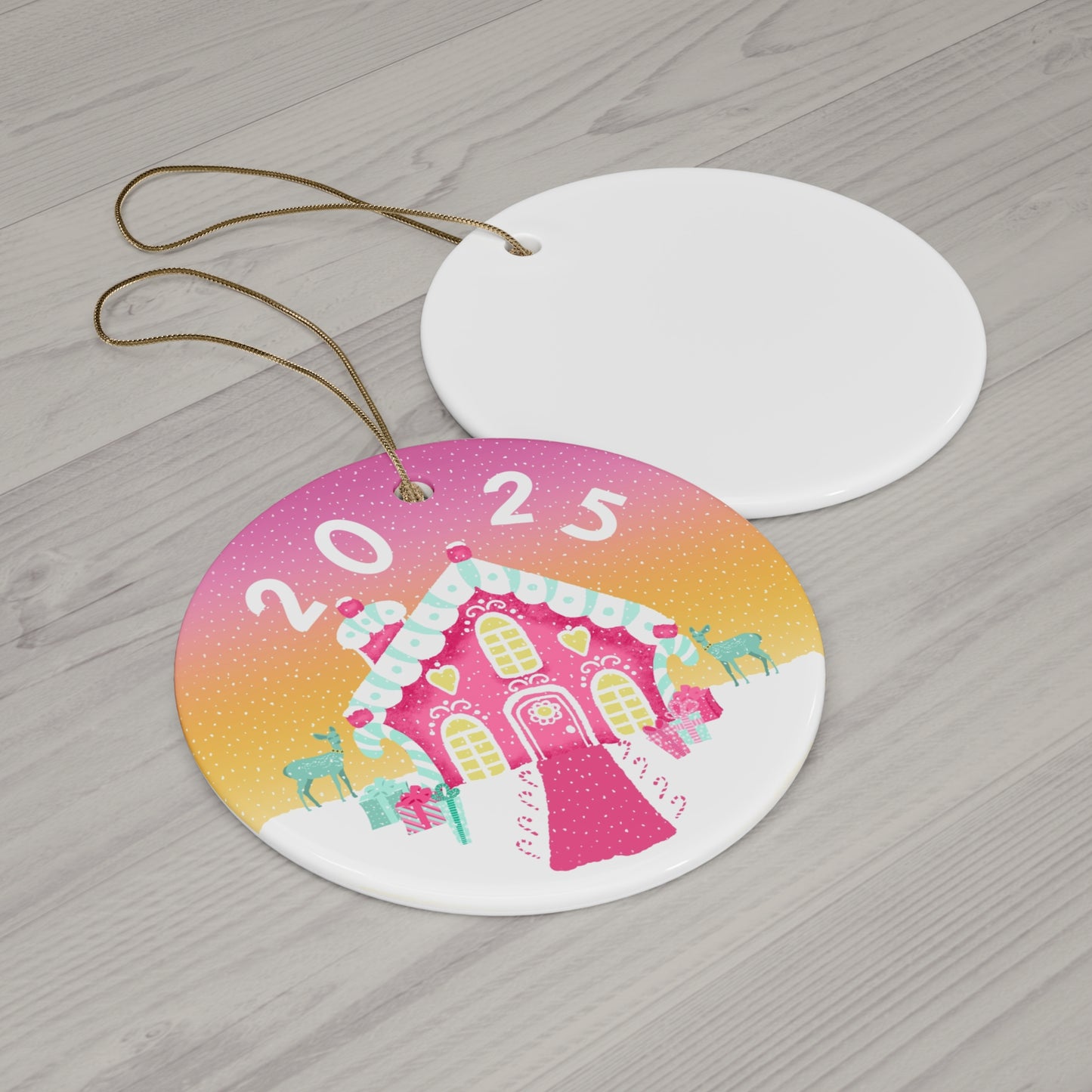 Deer Cottage 2025 Ceramic Ornament