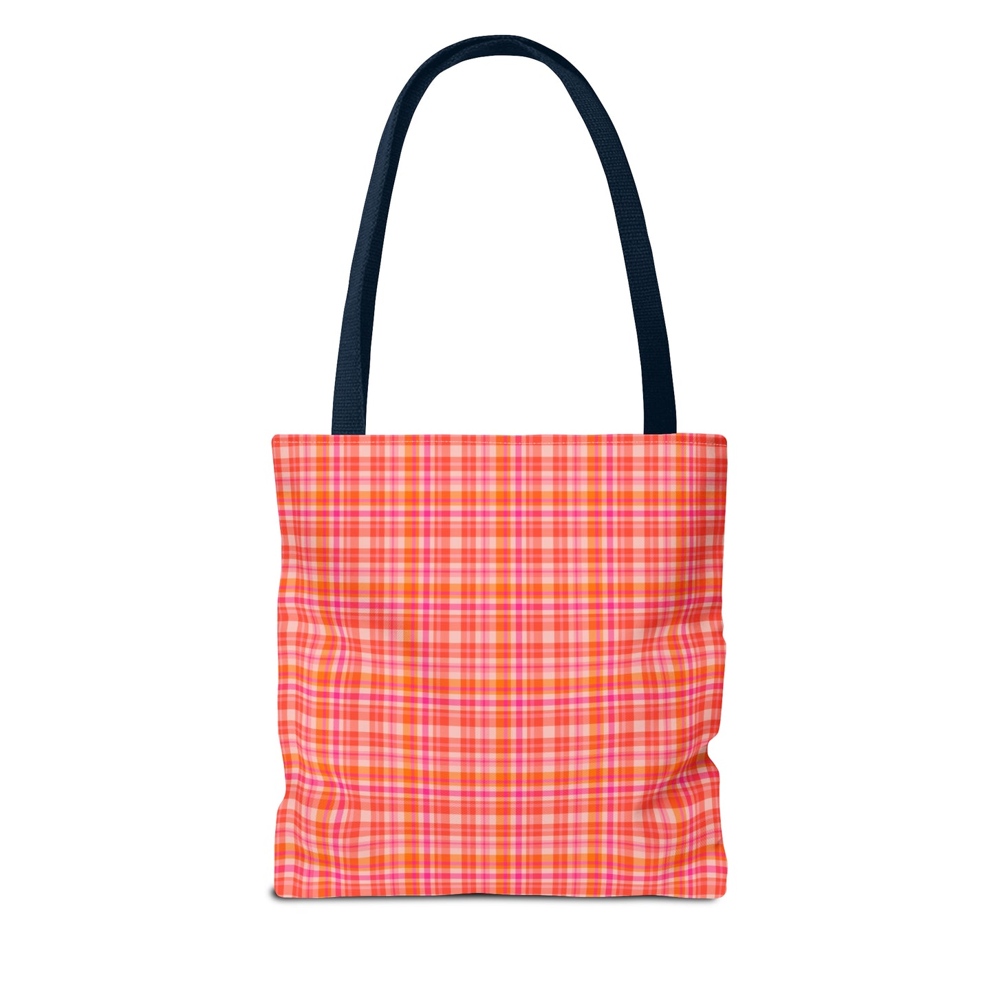 Pink Sunset Plaid Tote Bag