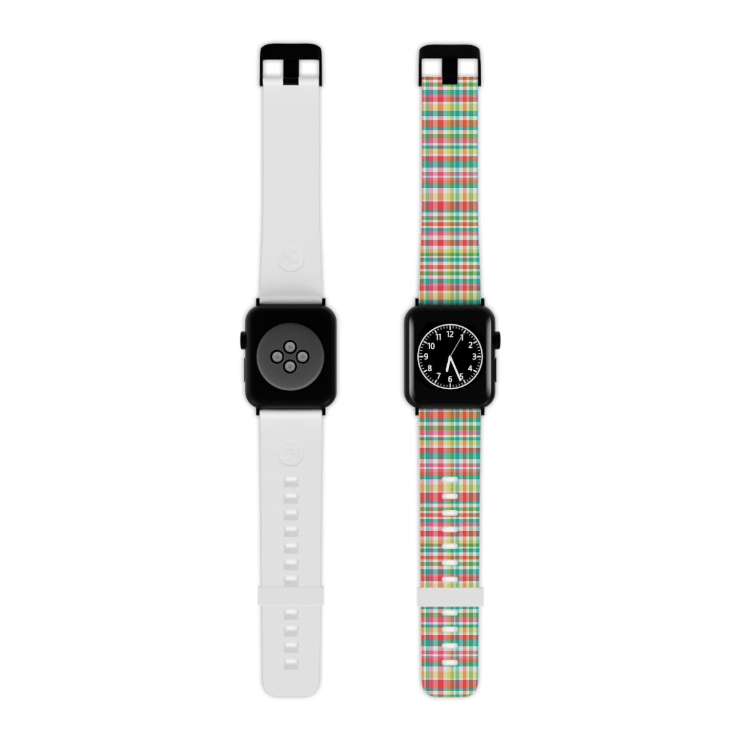 Hibiscus Garden Plaid Watch Band for Apple Watch