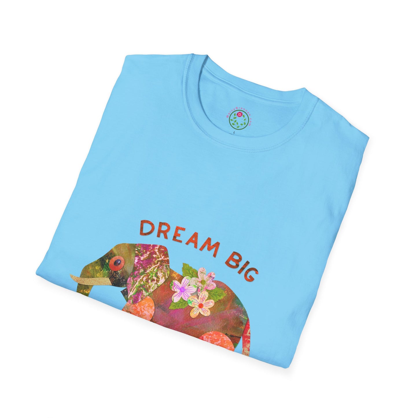 Dream Big Elephant Collage Collage Softstyle T-Shirt