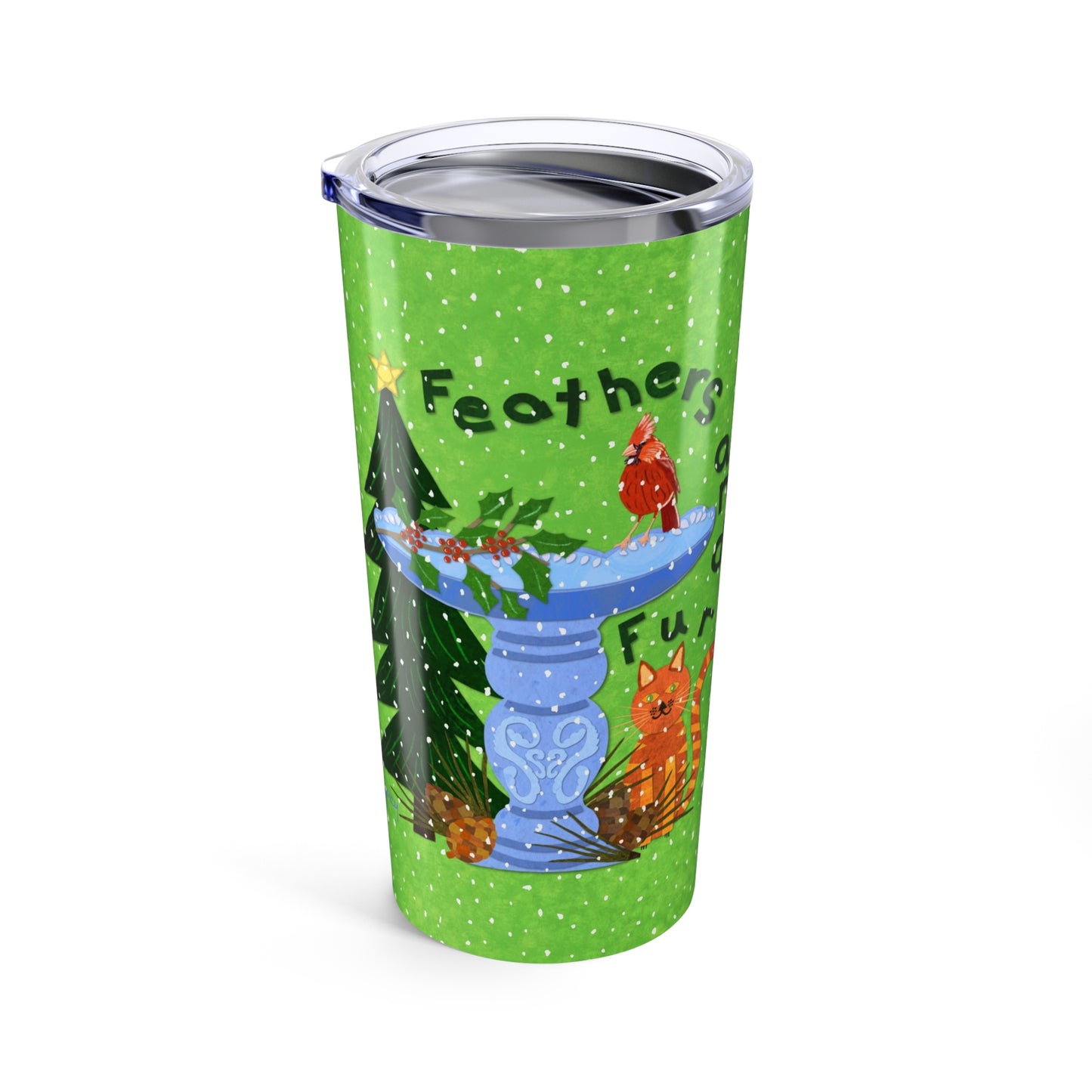 Feathers and Fur Collage Tumbler