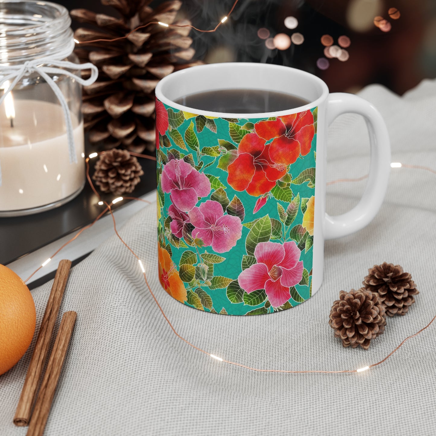 Hibiscus Mug Ceramic Mug 11oz