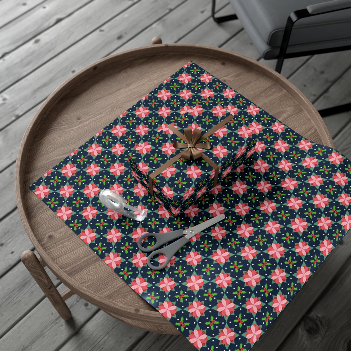 Poinsettias Gift Wrap Papers