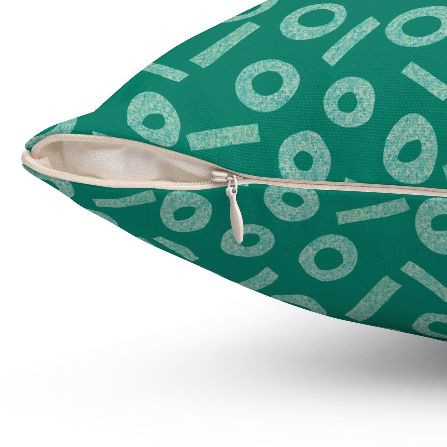 Textured Wonky Circles and Sticks Spun Polyester Square Pillow