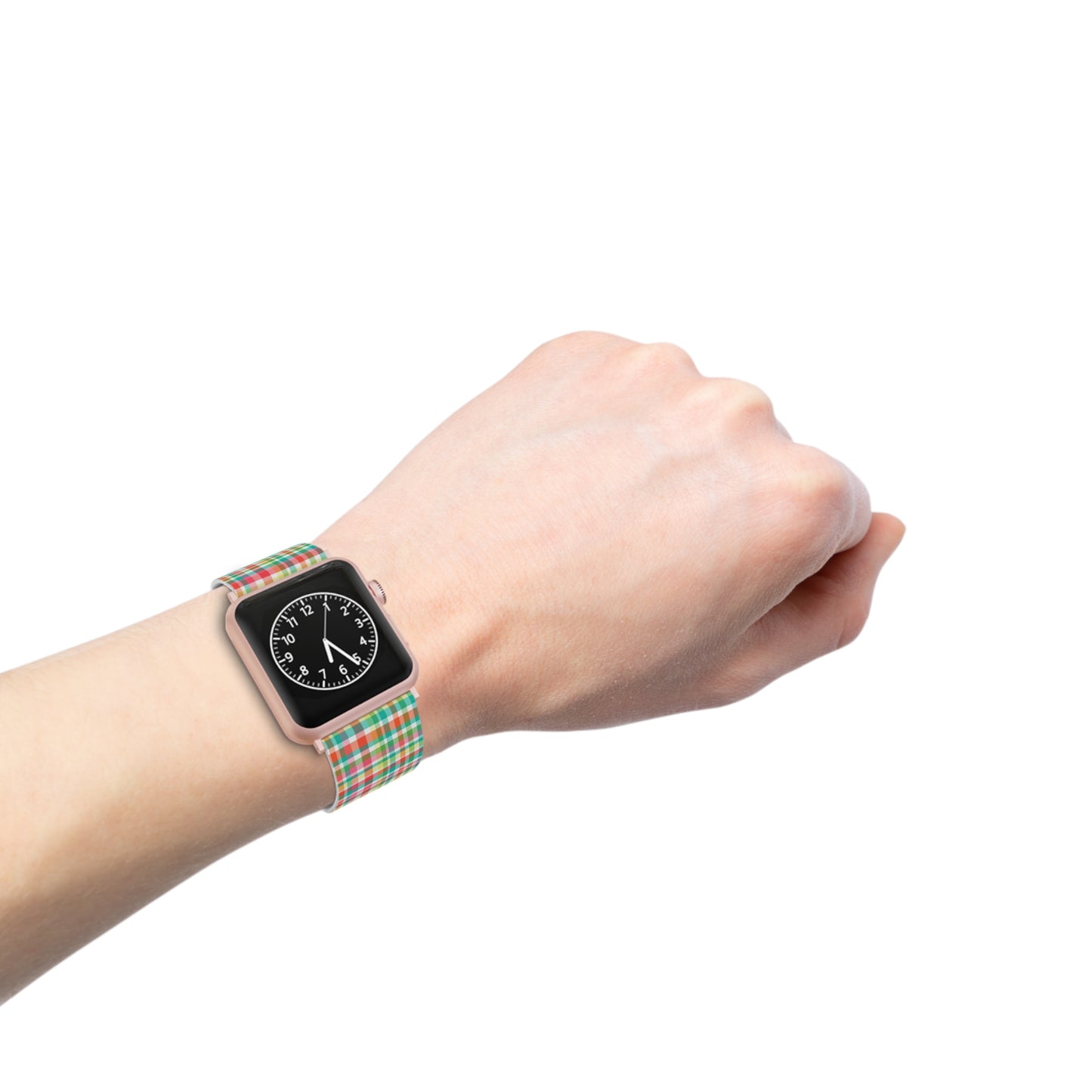 Hibiscus Garden Plaid Watch Band for Apple Watch