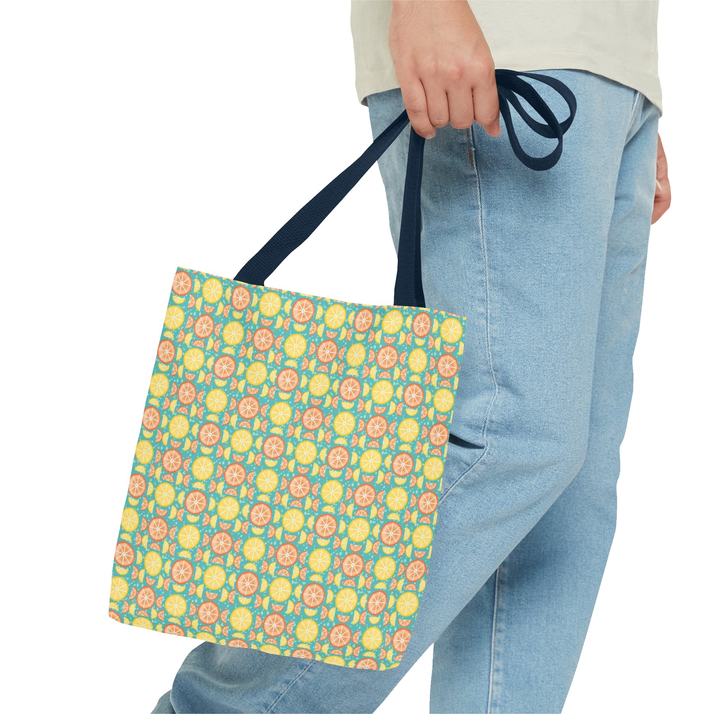 Citrus Slices Geometric Tote Bag - Carry Your Essentials in Style