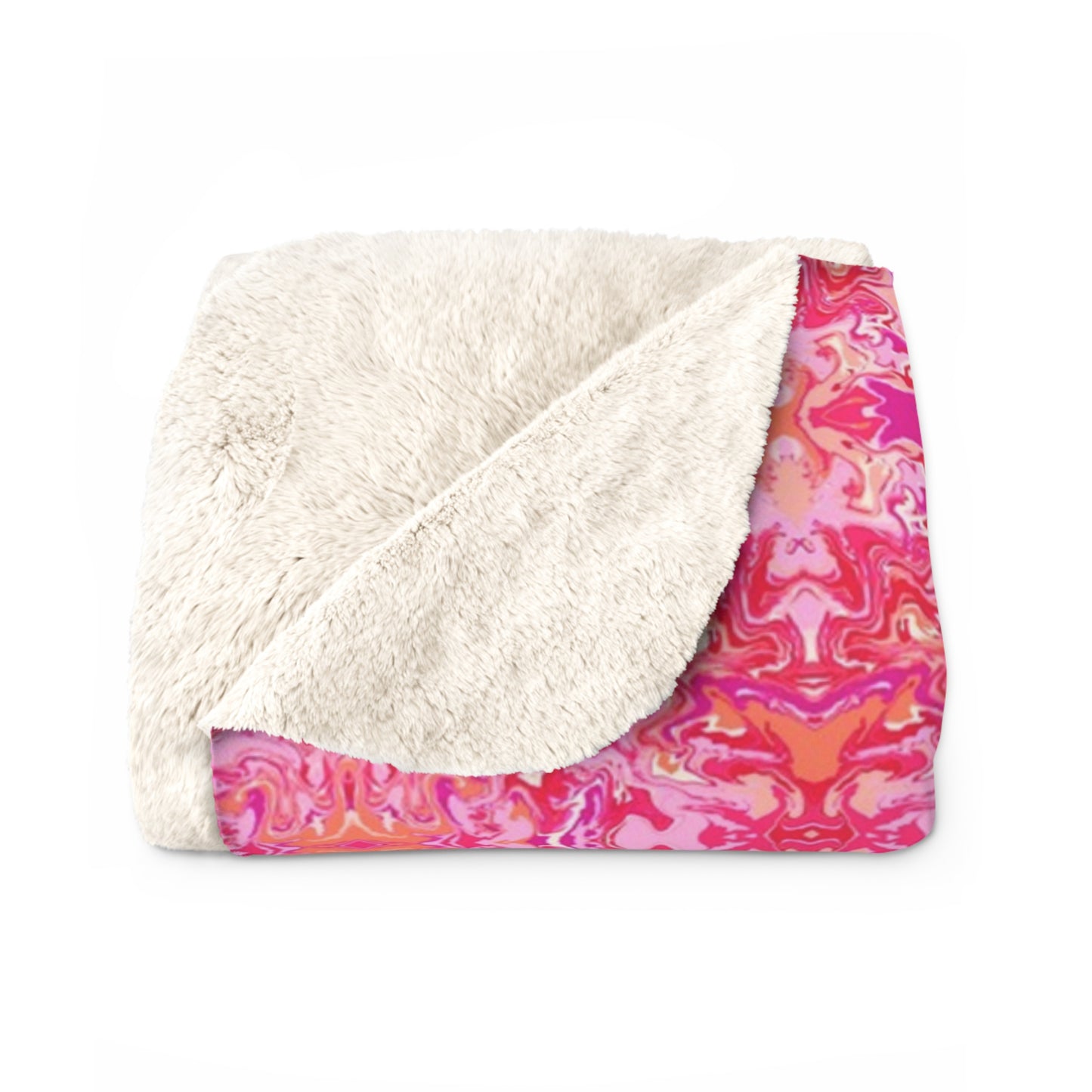 Boho Bougainvillea Garden Sherpa Fleece Blanket