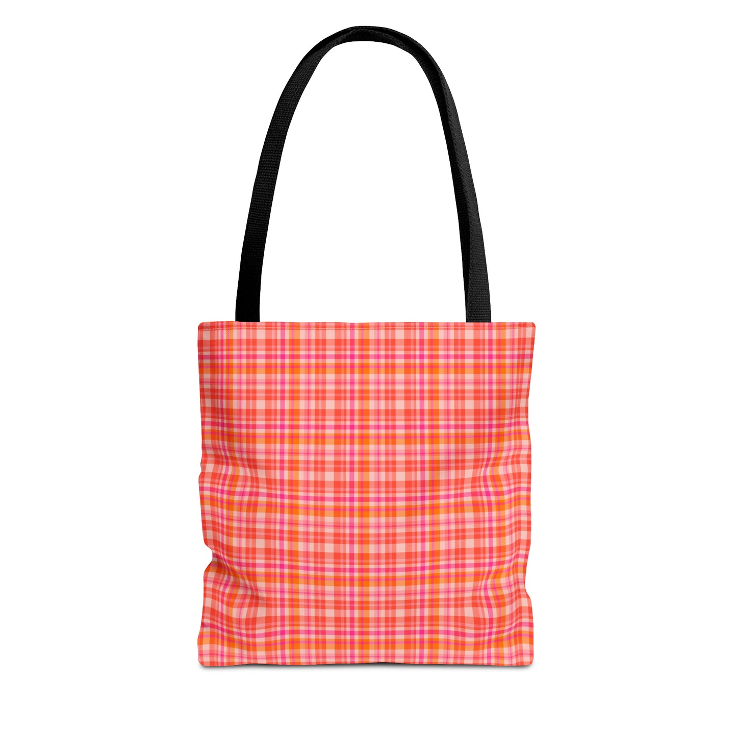 Pink Sunset Plaid Tote Bag