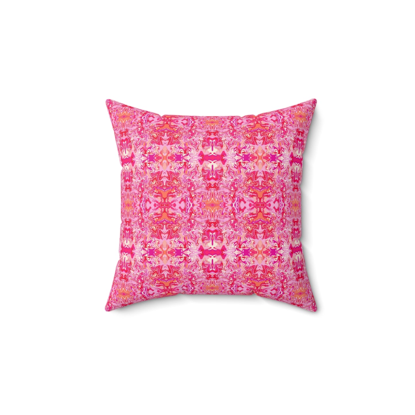 Boho Bougainvillea Garden Square Throw Pillow