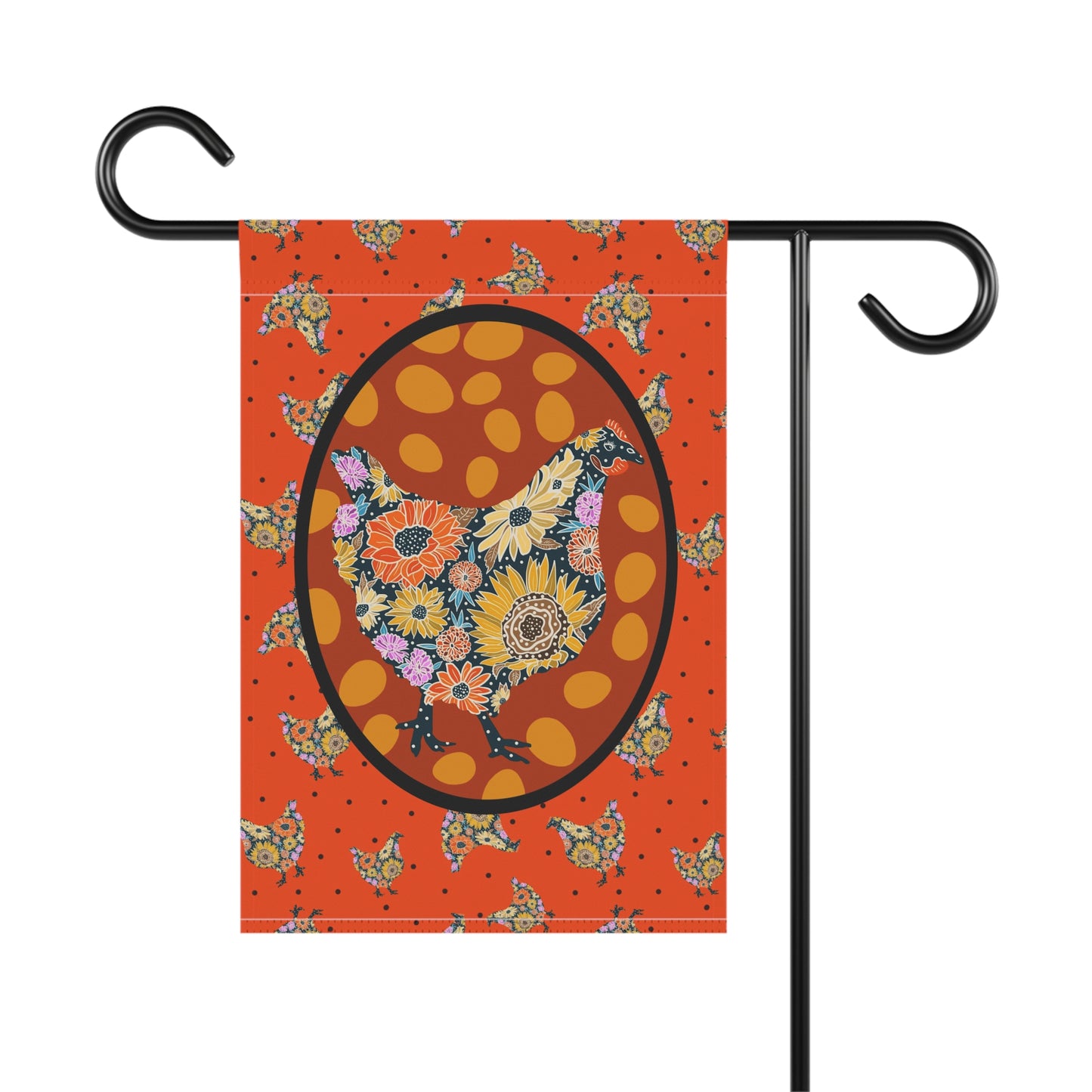 Floral Chicken Garden Banner