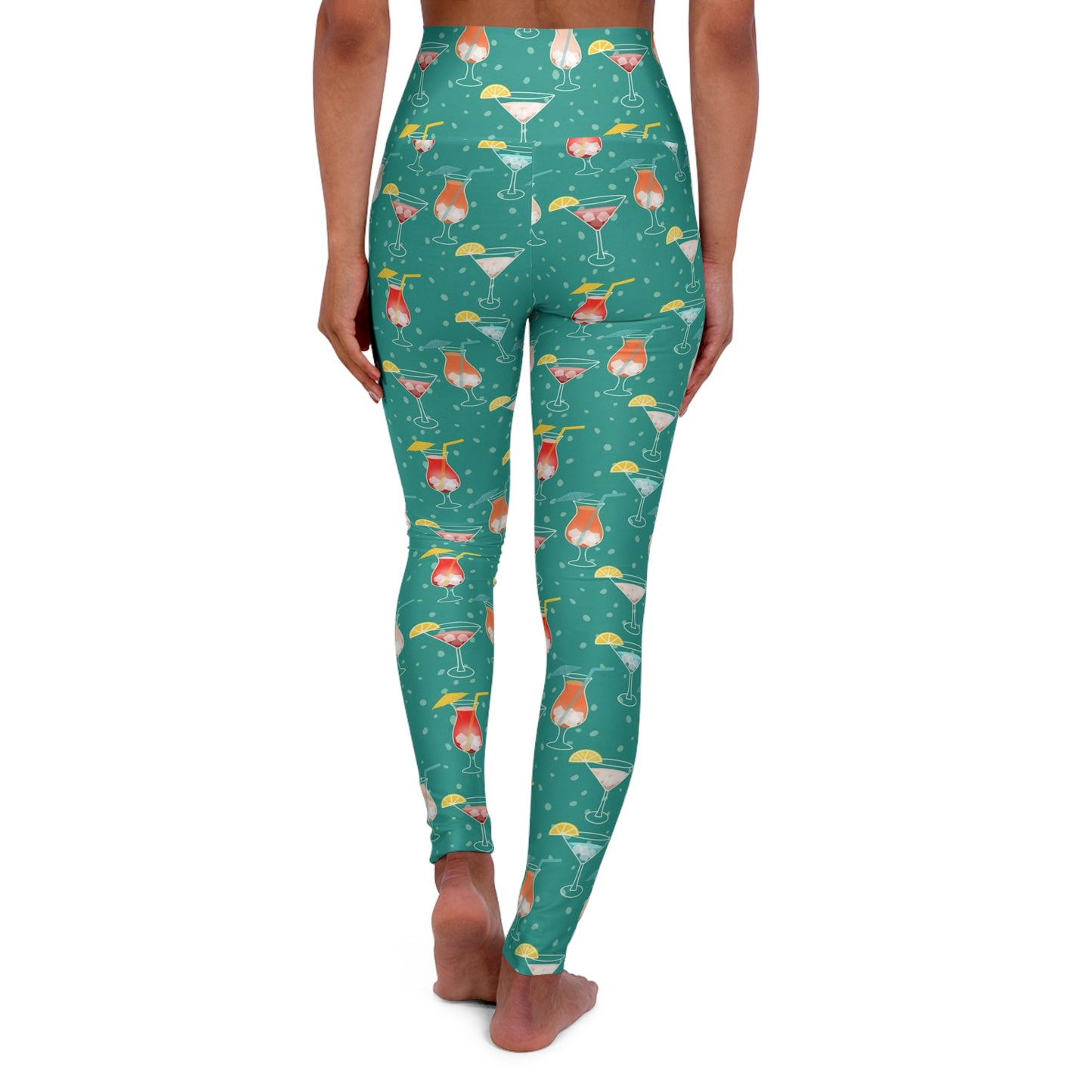 Cocktails High Waisted Yoga Leggings