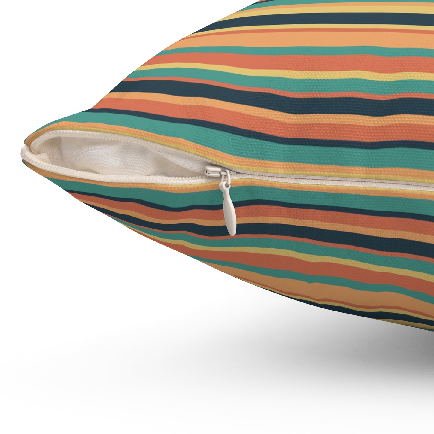 Sunbaked Stripes Spun Polyester Square Pillow